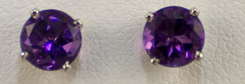 6mm Amethyst 14k Gold Earrings