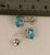 8mm Blue Green Topaz Earrings Mounting